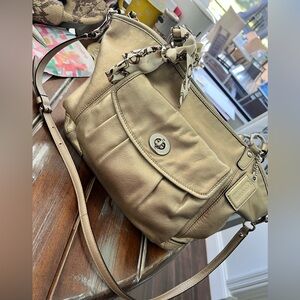 Coach Gold Leather Shoulder Bag